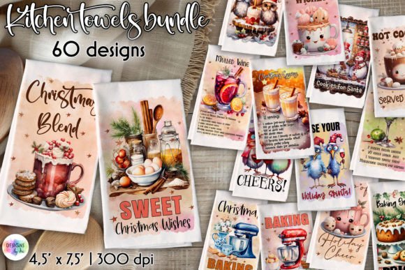 Download Christmas Kitchen Towels Bundle - Towels Collection