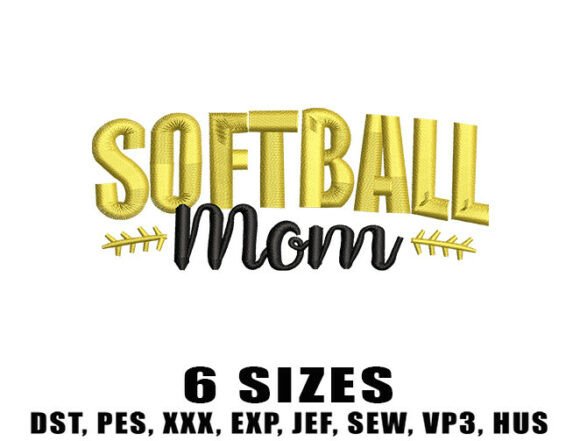 Download Softball Mom Life Embroidery Design - Embroidery Collection