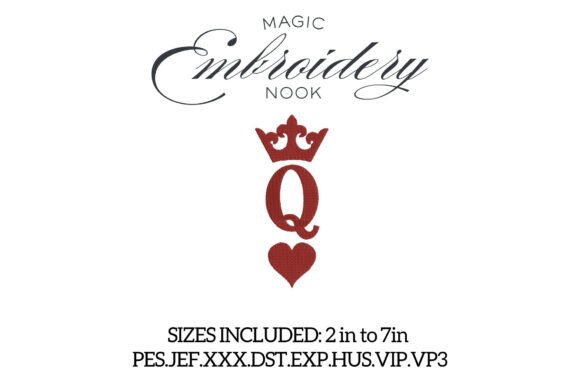 Download Q for Queen Digital Embroidery - Embroidery Collection